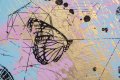 Can We Kiss Forever (light blue/black, gold and pastel pink splash), 2020 by Joseph Klibansky
