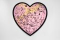 All of Me (pastel pink/black, gold splash), 2021 by Joseph Klibansky