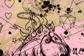 All of Me (pastel pink/black, gold splash), 2021 by Joseph Klibansky