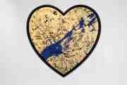 All of Me (gold/black, ultramarine splash), 2021 by Joseph Klibansky