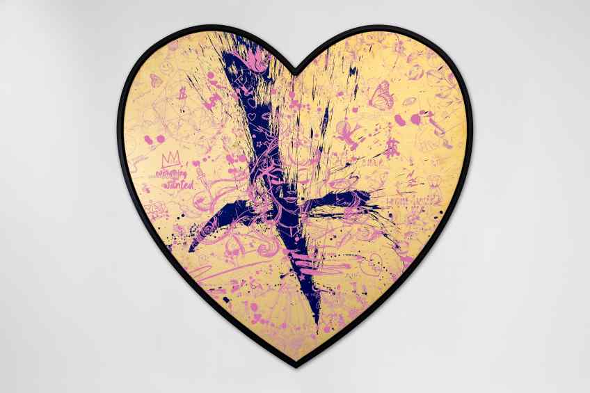 All of Me (gold/pink, ultramarine splash), 2021 by Joseph Klibansky