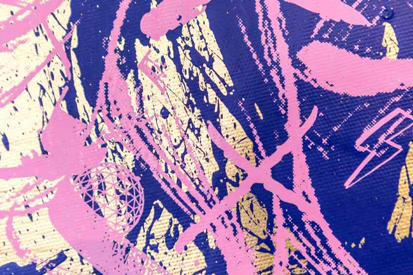 All of Me (gold/pink, ultramarine splash), 2021 by Joseph Klibansky