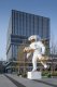 Beyond the Clouds - Sculpture (painted steel, bronze), 2021 by Joseph Klibansky