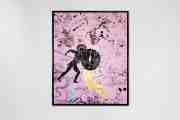 Forever Mine (pink/black, blue and gold splash), 2021 by Joseph Klibansky