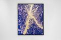 Villains In My Head (ultramarine blue/pink, gold splash), 2022 by Joseph Klibansky