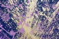 Villains In My Head (ultramarine blue/pink, gold splash), 2022 by Joseph Klibansky