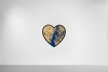 Ocean Eyes (gold/black, ultramarine blue splash), 2022 by Joseph Klibansky