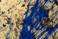Ocean Eyes (gold/black, ultramarine blue splash), 2022 by Joseph Klibansky