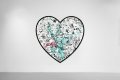 All of Me (white/black, turquoise and pastel pink splash, diamond dust), 2021 by Joseph Klibansky