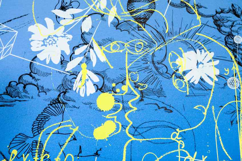 Cupid’s Kiss - Starry Night (blue), 2021 by Joseph Klibansky