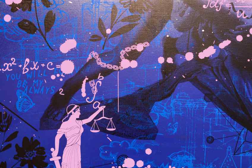 Cupid’s Kiss - Into the Light (gold), 2021 by Joseph Klibansky