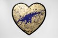 I Am A Dreamer (gold/black, ultramarine blue splash), 2021 by Joseph Klibansky