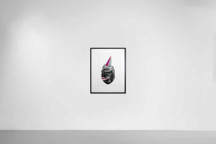 Big Bang (edition, black/silver leaf, pink), 2022 by Joseph Klibansky