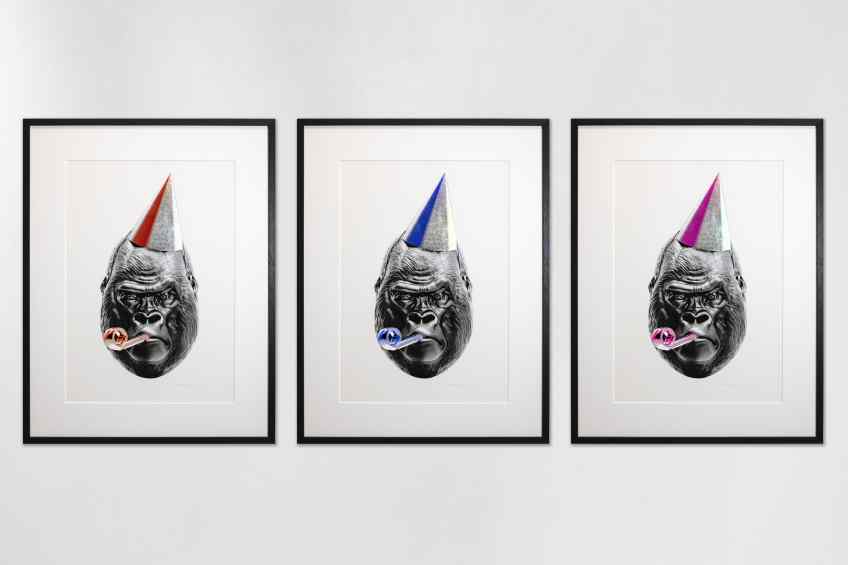 Big Bang (edition, black/silver leaf, pink), 2022 by Joseph Klibansky