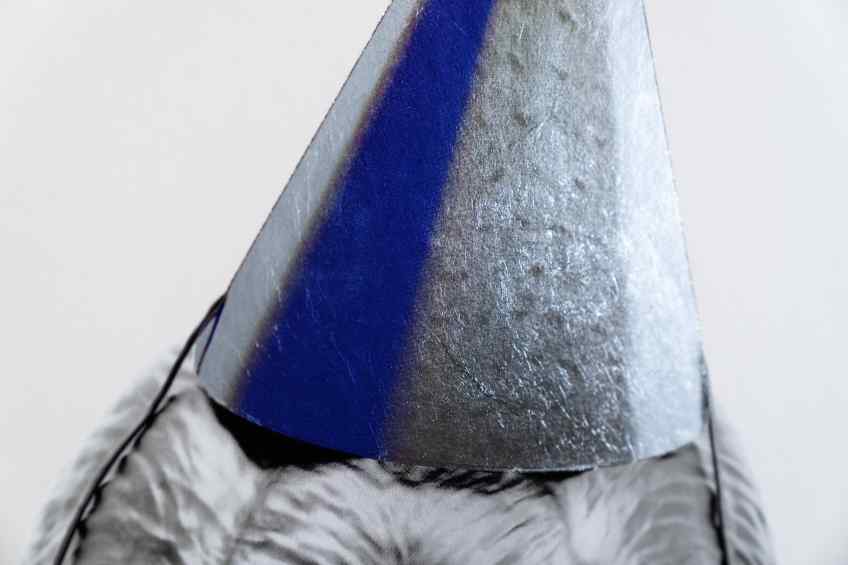 Big Bang (edition, black/silver leaf, blue), 2022 by Joseph Klibansky
