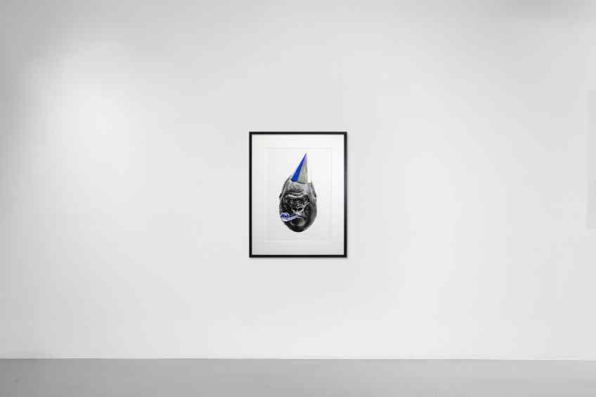 Big Bang (edition, black/silver leaf, blue), 2022 by Joseph Klibansky