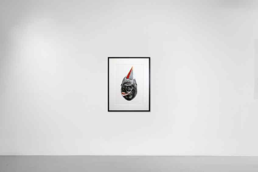 Big Bang (edition, black/silver leaf, red), 2022 by Joseph Klibansky