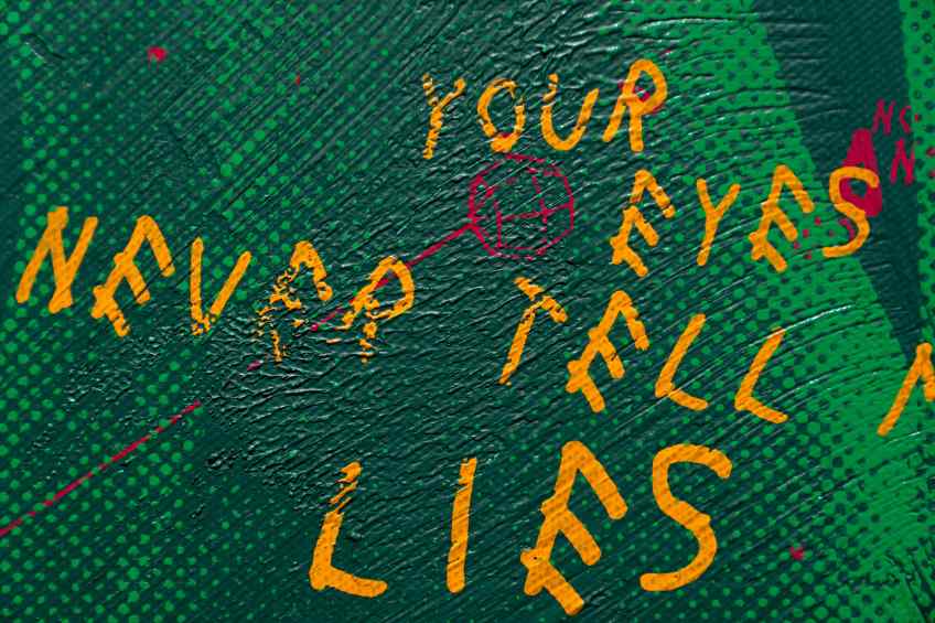 Brighter Then The Sun (green/orange), 2022 by Joseph Klibansky