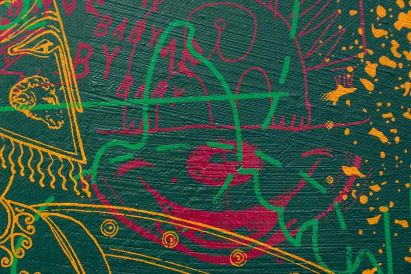 Brighter Then The Sun (green/orange), 2022 by Joseph Klibansky