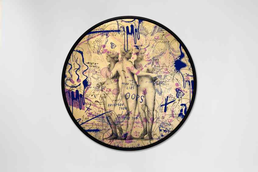 Brighter Then The Sun (gold/ultramarine), 2022 by Joseph Klibansky