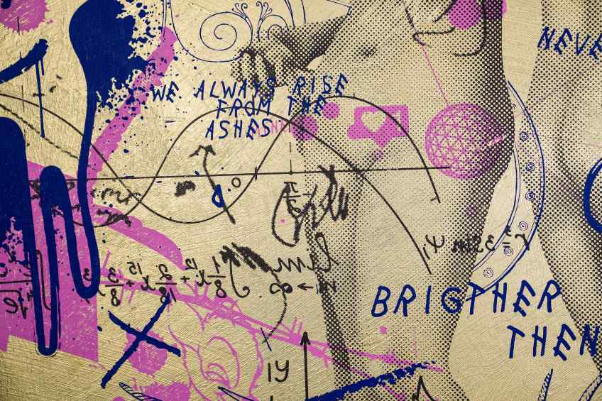 Brighter Then The Sun (gold/ultramarine), 2022 by Joseph Klibansky