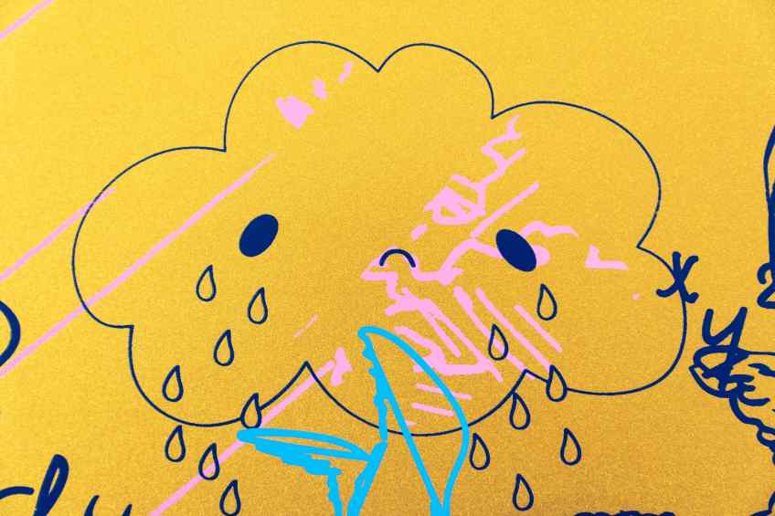 Clouds on Fire (edition, gold, blue, pink), 2022 by Joseph Klibansky