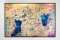 Clouds on Fire (gold, blue, pink), 2022 by Joseph Klibansky