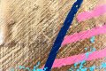 Clouds on Fire (gold, blue, pink), 2022 by Joseph Klibansky