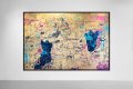 Clouds on Fire (gold, blue, pink), 2022 by Joseph Klibansky