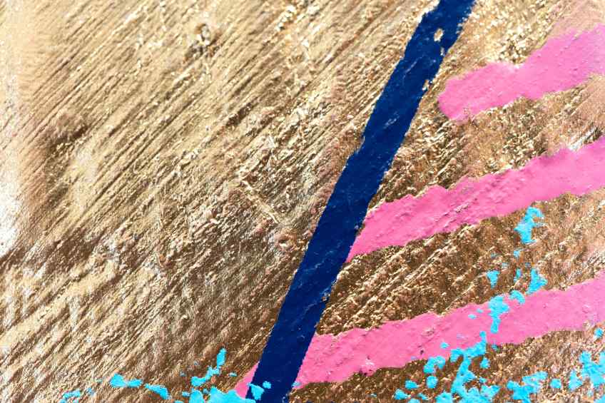 Clouds on Fire (gold, blue, pink), 2022 by Joseph Klibansky