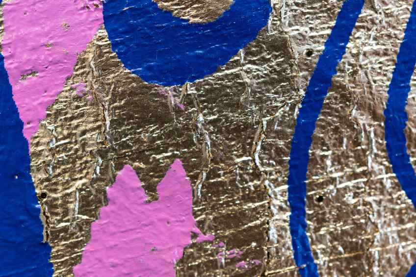 Clouds on Fire (gold, blue, pink), 2022 by Joseph Klibansky