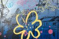 Sky Flowers (silver, blue), 2022 by Joseph Klibansky