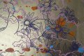 Sky Flowers - wide (gold, blue), 2022 by Joseph Klibansky