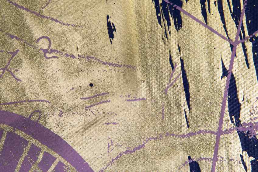 Forever Mine (ultramarine blue/pink, gold splash), 2022 by Joseph Klibansky