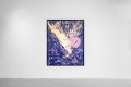 Into My Heart (ultramarine blue/pink, gold splash), 2022 by Joseph Klibansky