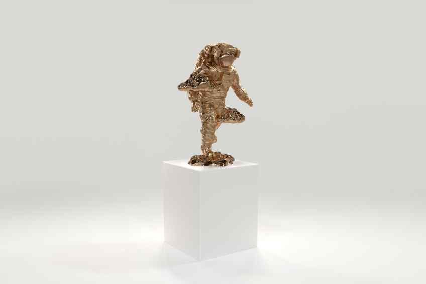 Beyond the Clouds - Sculpture (polished and brushed bronze), 2023 by Joseph Klibansky