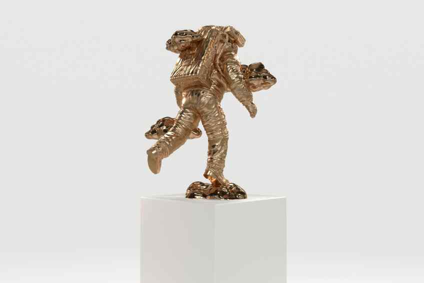Beyond the Clouds - Sculpture (polished and brushed bronze), 2023 by Joseph Klibansky