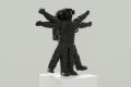 Vitruvian Astronaut (belgian black marble), 2023 by Joseph Klibansky