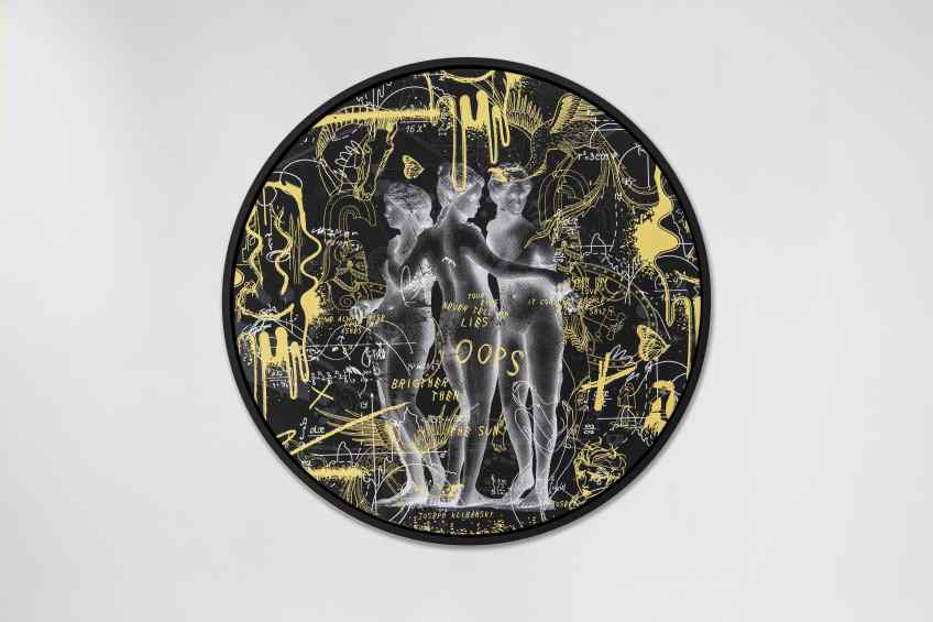 Brighter Then The Sun (black/yellow), 2022 by Joseph Klibansky