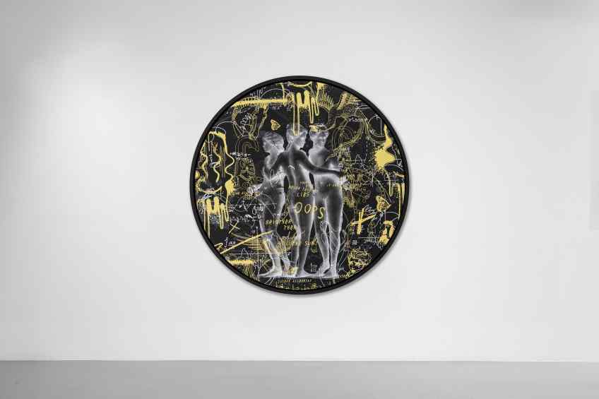 Brighter Then The Sun (black/yellow), 2022 by Joseph Klibansky