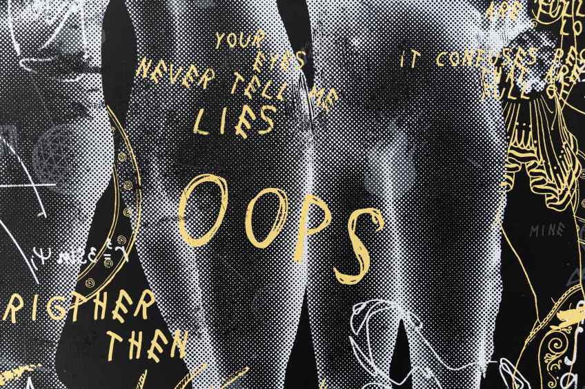 Brighter Then The Sun (black/yellow), 2022 by Joseph Klibansky