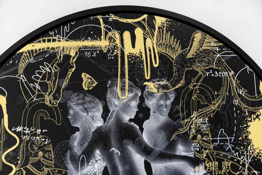 Brighter Then The Sun (black/yellow), 2022 by Joseph Klibansky