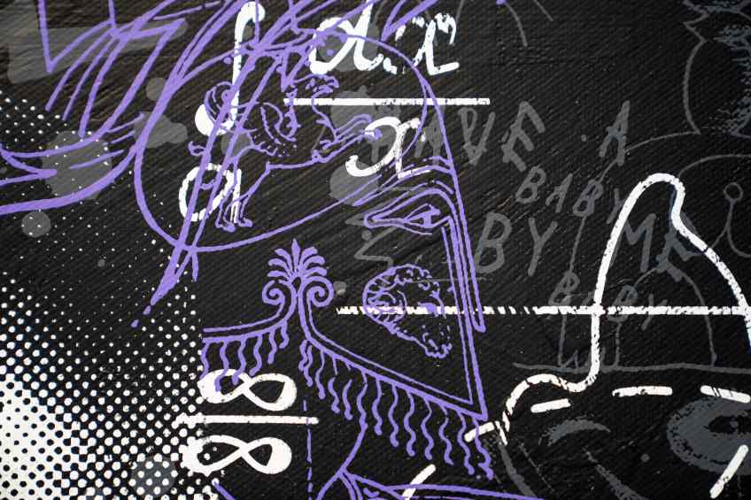 Brighter Then The Sun (black/purple), 2022 by Joseph Klibansky