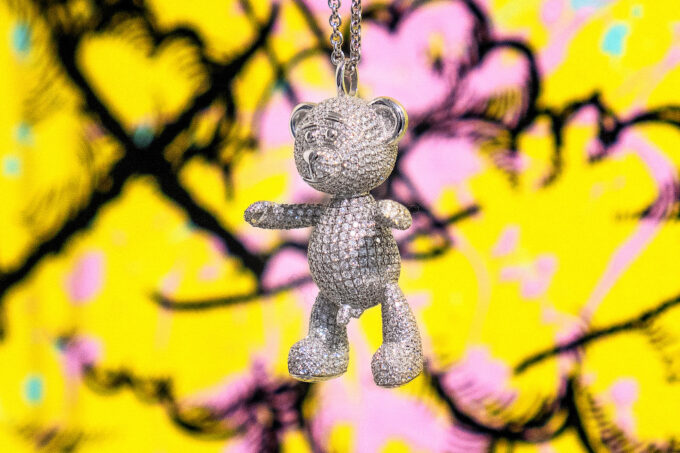 Full Pave Diamond Bare Hug Necklace 1